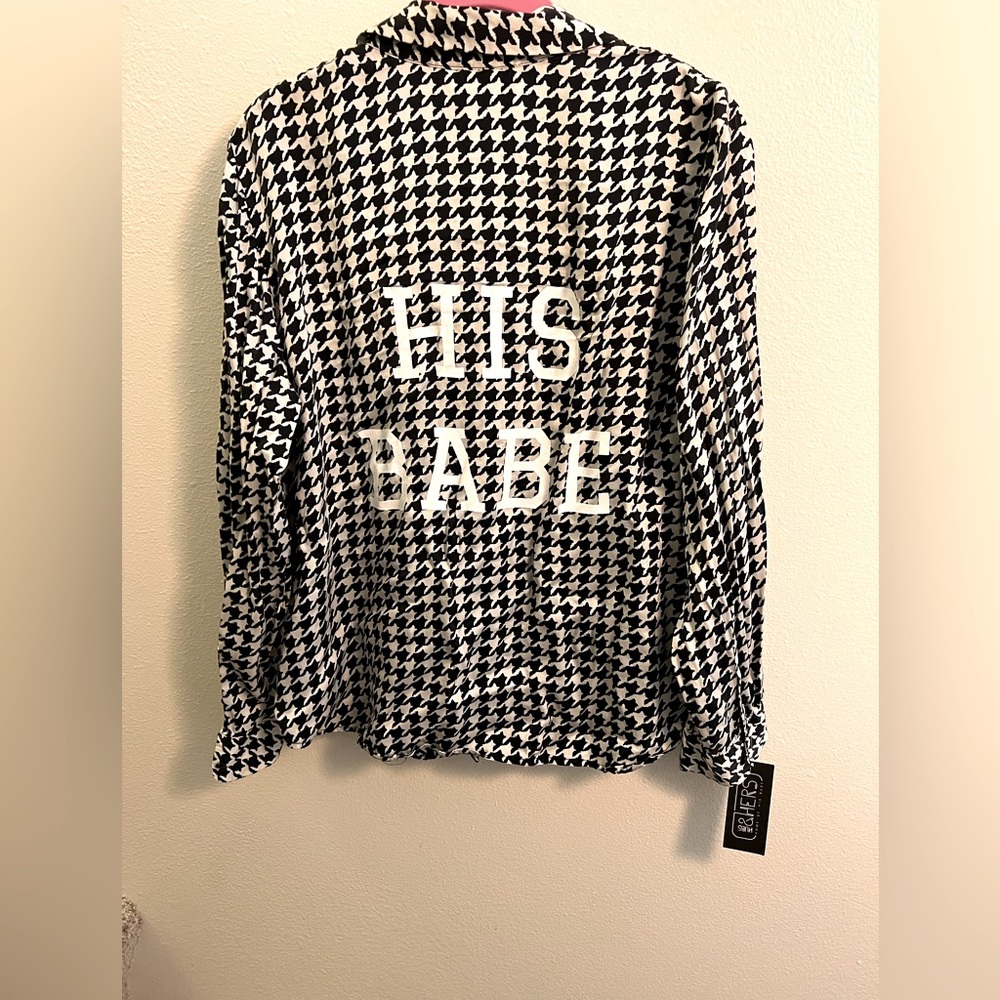 Hubs and hers vintage release his babe upcycled button down